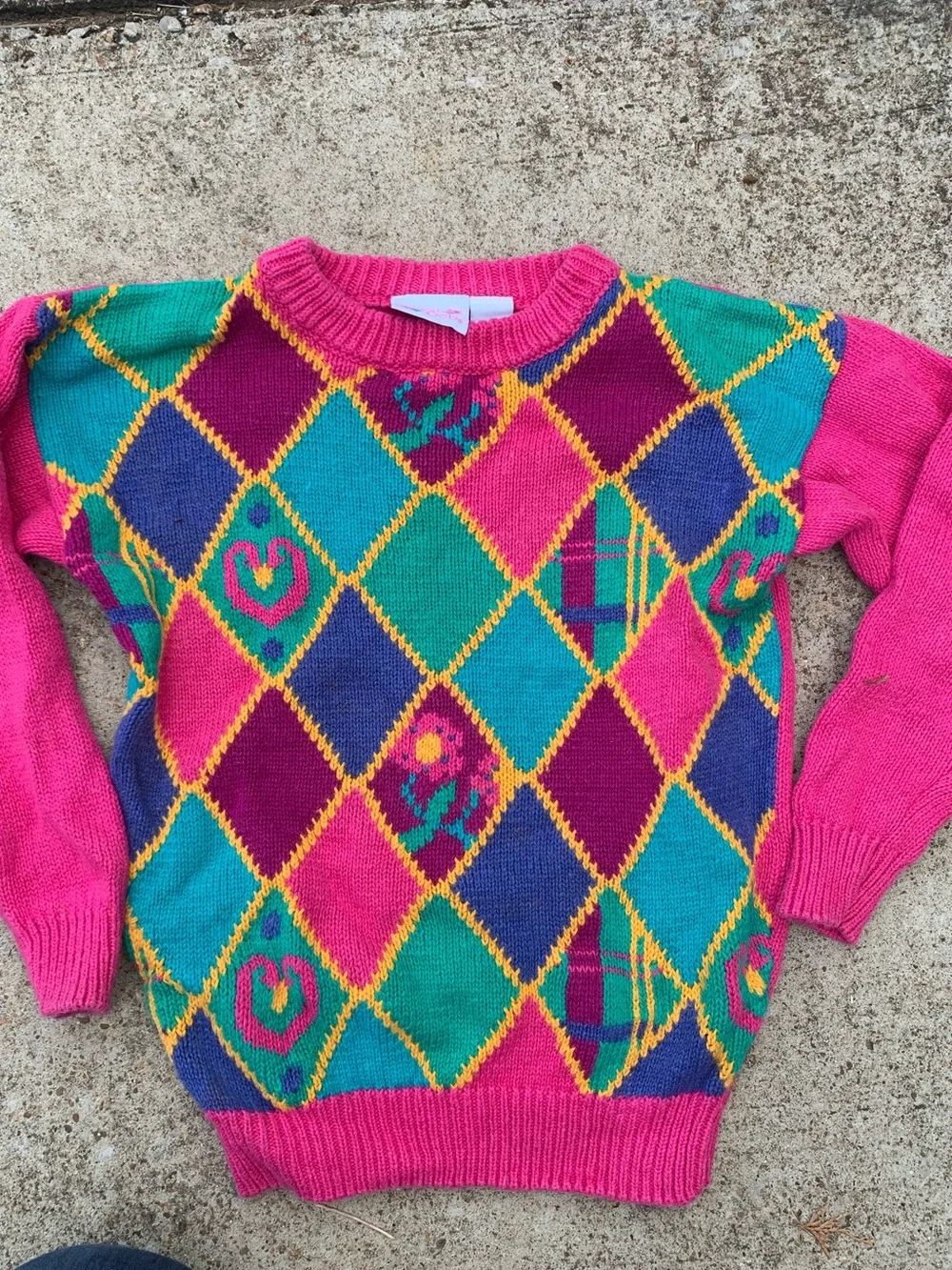 Vintage 90s Royal Deb Girl’s Argyle Sweater
